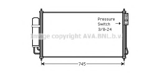 PRASCO DN5325D Condenser, air conditioning
